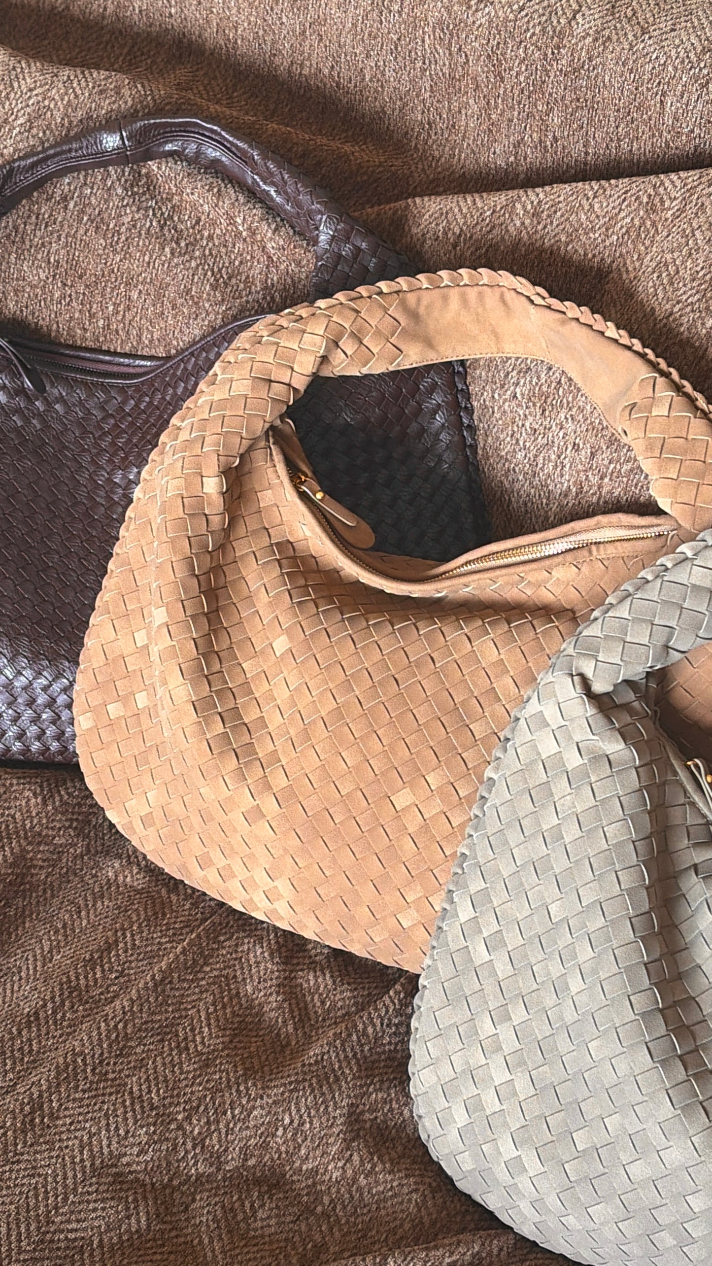 The Woven Tote - Suede Edition